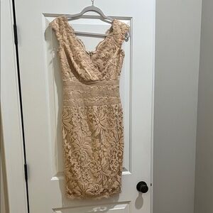Tadashi Shoji Lace Beige Dress, 2